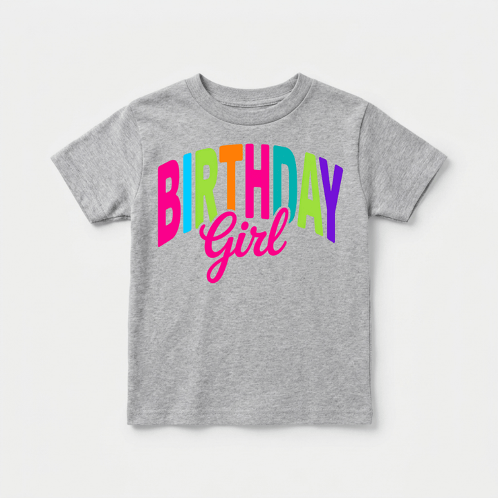 Colorful Birthday Girl Toddler Tee | Cute Kids Gift - Okum Tees