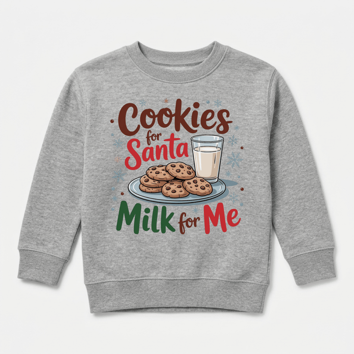 Cookies for Santa Toddler Sweatshirt | Cute Toddler Gift - Okum Tees