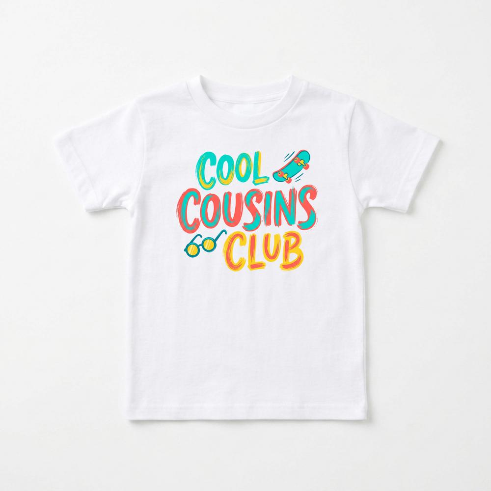 Cool Cousins Club Youth Tee in White — Okum Tees