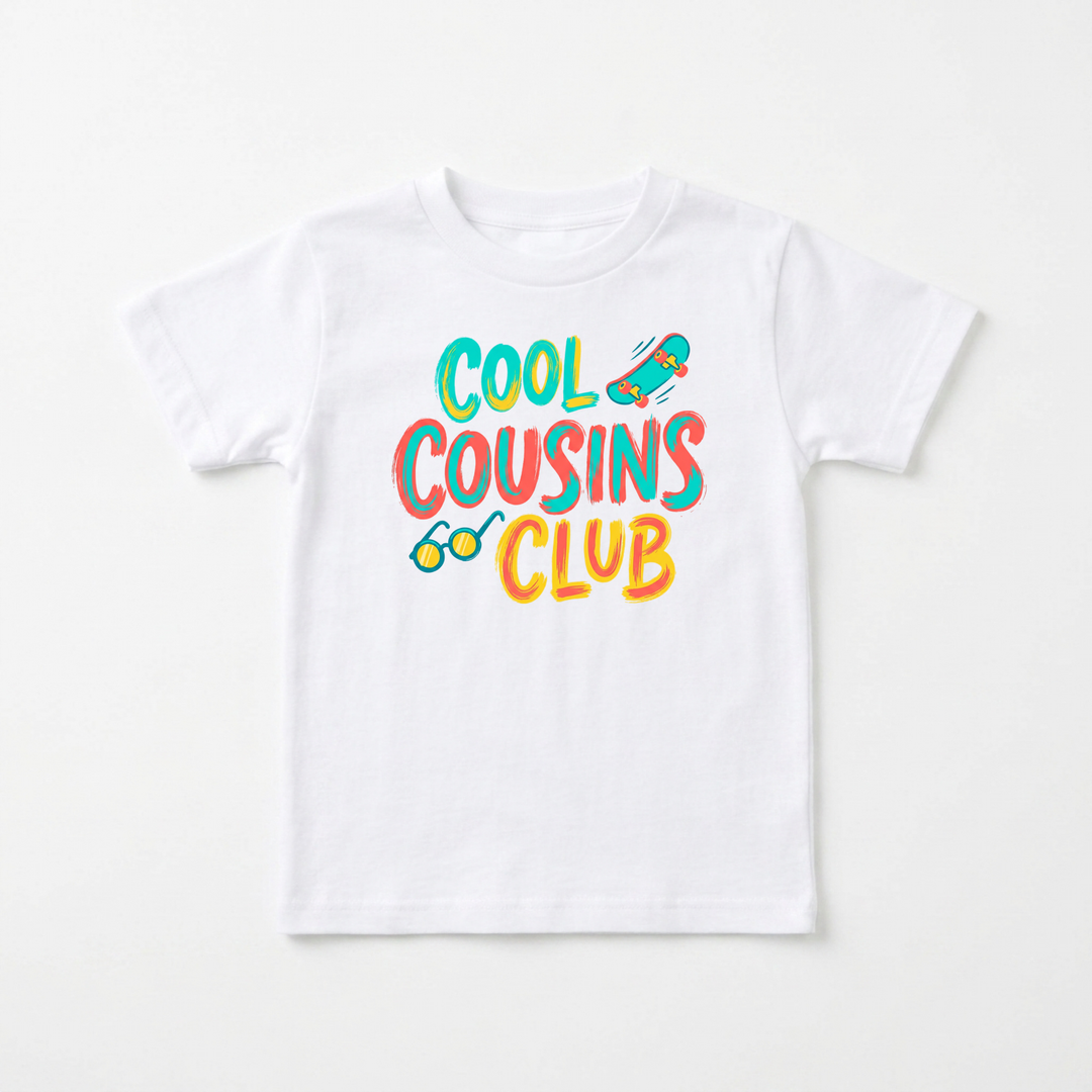 Cool Cousins Club Youth Tee in White — Okum Tees