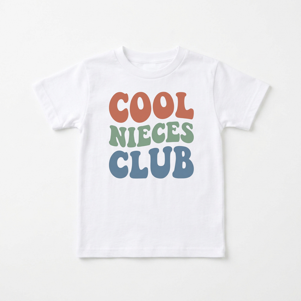 Cool Nieces Club Youth Tee in White — Okum Tees