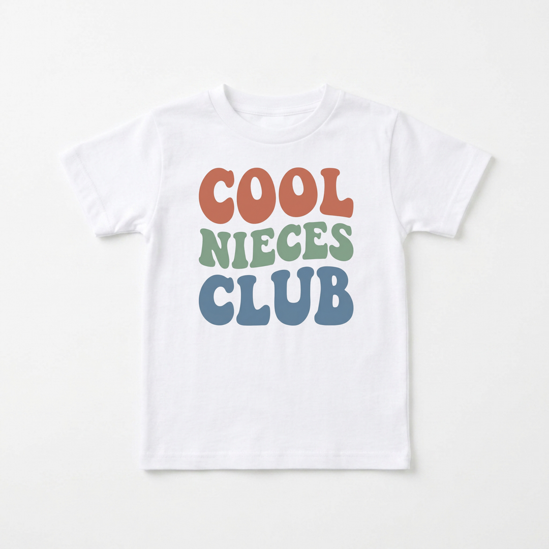 Cool Nieces Club Youth Tee in White — Okum Tees