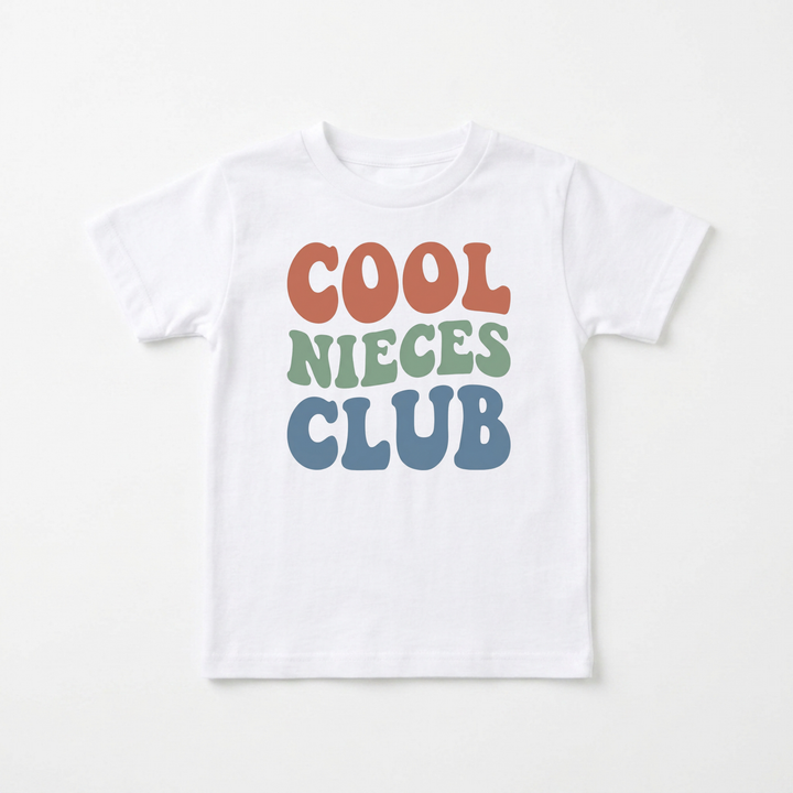 Cool Nieces Club Youth Tee in White — Okum Tees