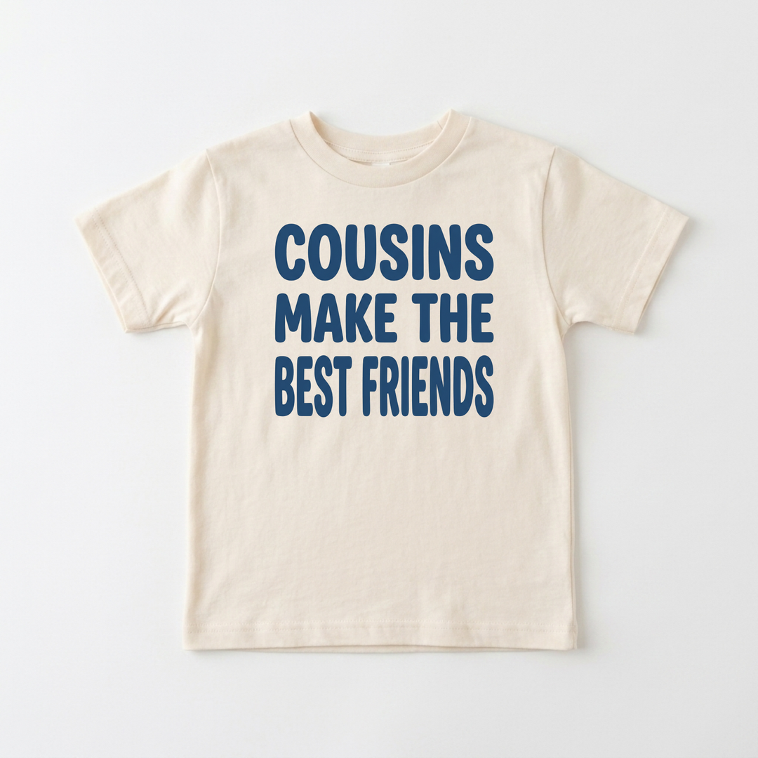 Cousins Make the Best Friends Youth Tee in Natural — Okum Tees