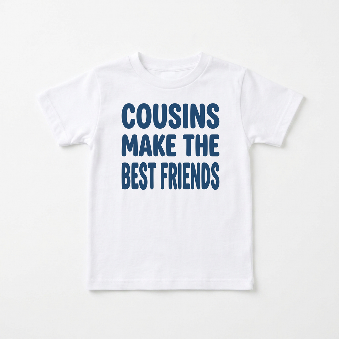Cousins Make the Best Friends Youth Tee in White — Okum Tees