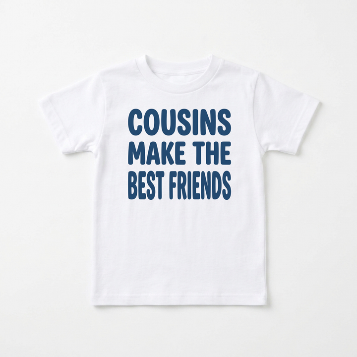Cousins Make the Best Friends Youth Tee in White — Okum Tees