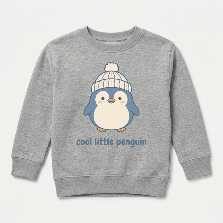 Cozy Beanie Penguin Toddler Sweatshirt | Cute Toddler Gift - Okum Tees