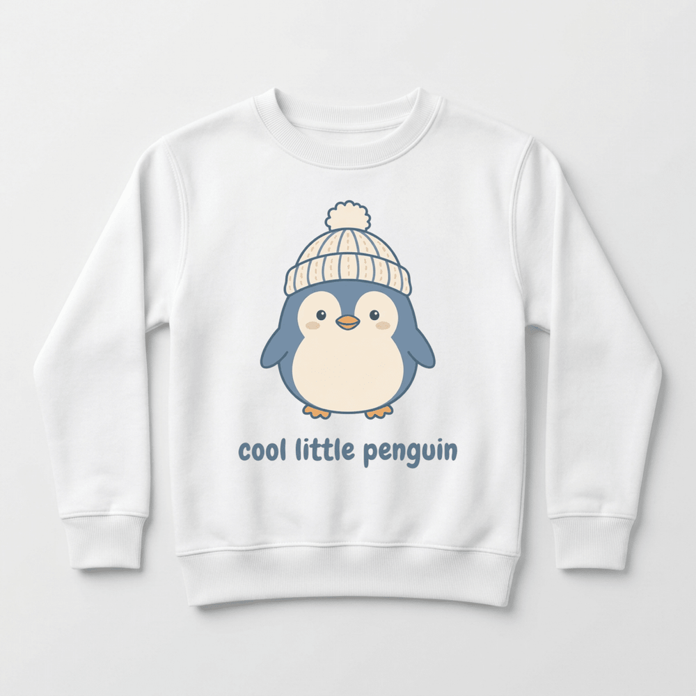Cozy Beanie Penguin Toddler Sweatshirt | Cute Toddler Gift - Okum Tees