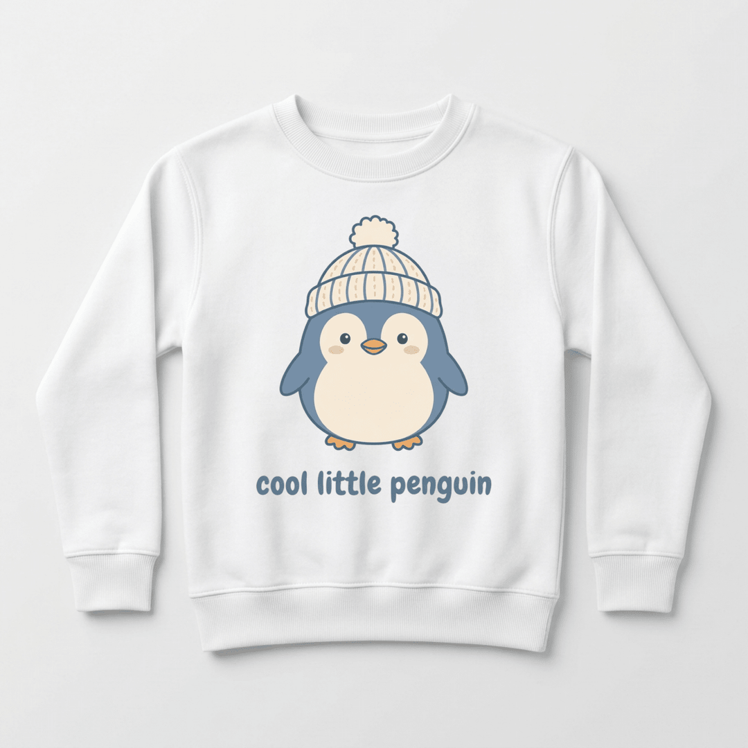 Cozy Beanie Penguin Toddler Sweatshirt | Cute Toddler Gift - Okum Tees