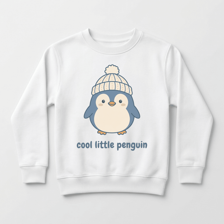 Cozy Beanie Penguin Toddler Sweatshirt | Cute Toddler Gift - Okum Tees
