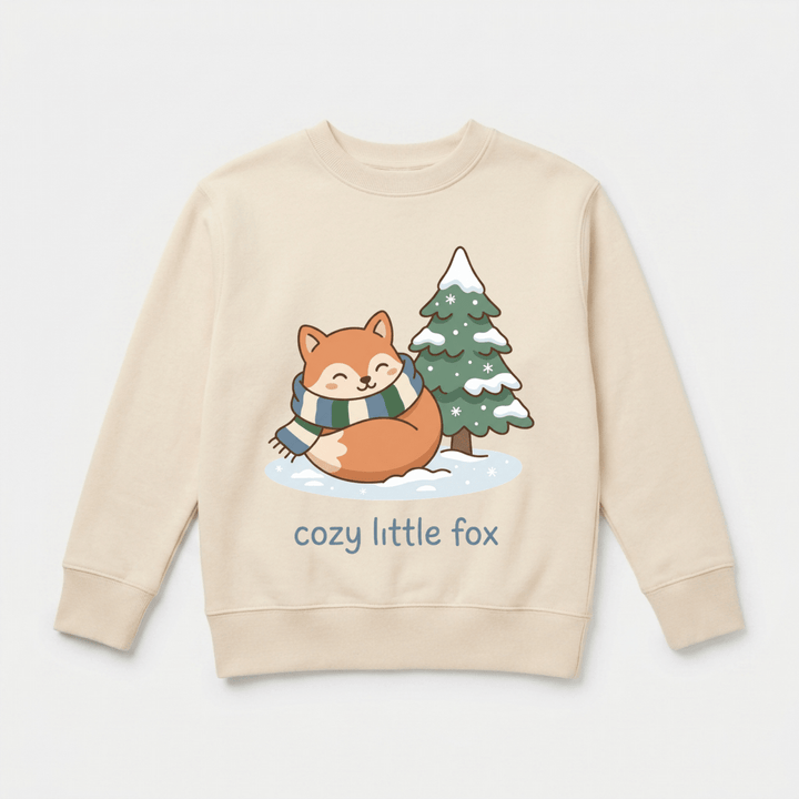 Cozy Fox in the Snow Toddler Sweatshirt | Cute Winter Sweater - Okum Tees