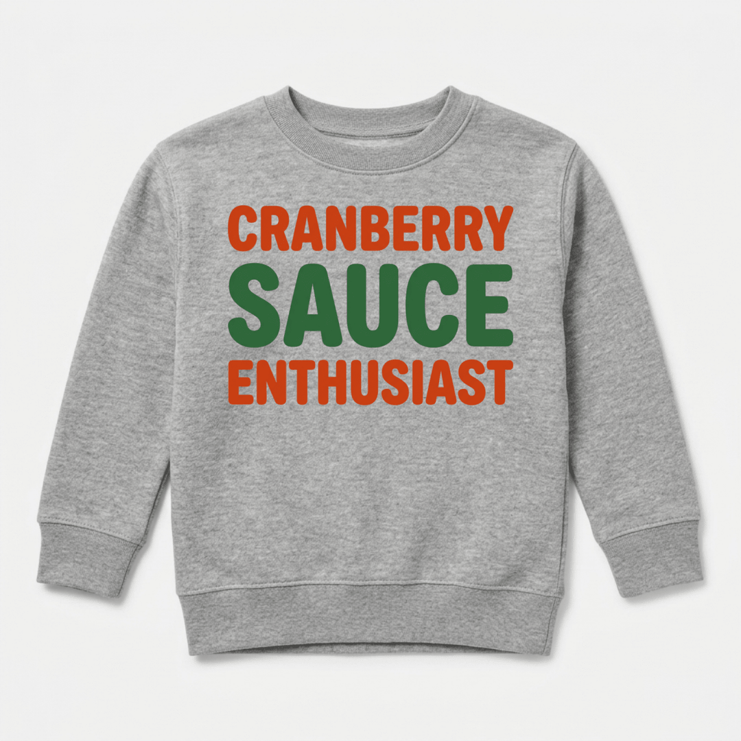 Cranberry Sauce Enthusiast Youth Sweatshirt | Thanksgiving Sweater - Okum Tees