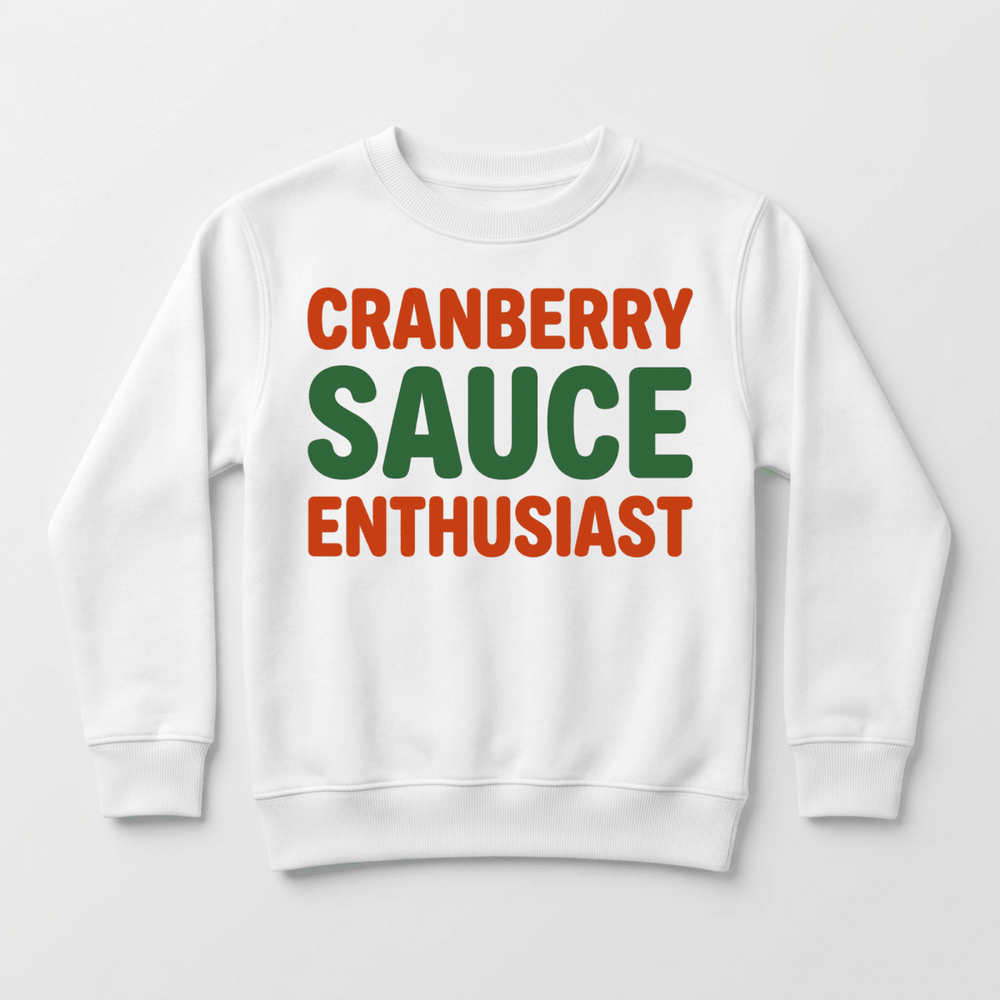 Cranberry Sauce Enthusiast Youth Sweatshirt | Thanksgiving Sweater - Okum Tees