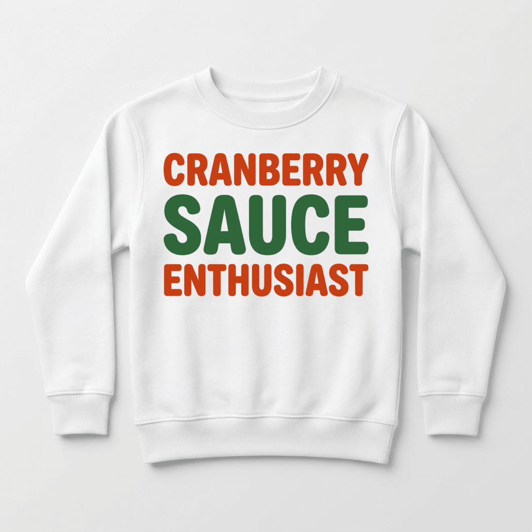 Cranberry Sauce Enthusiast Youth Sweatshirt | Thanksgiving Sweater - Okum Tees