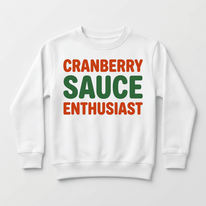Cranberry Sauce Enthusiast Youth Sweatshirt | Thanksgiving Sweater - Okum Tees