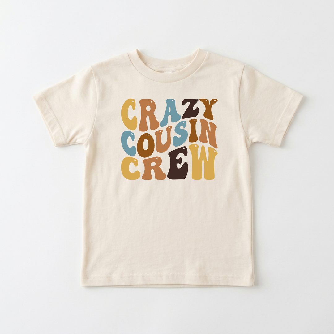 Crazy Cousin Crew Youth Tee in Natural — Okum Tees