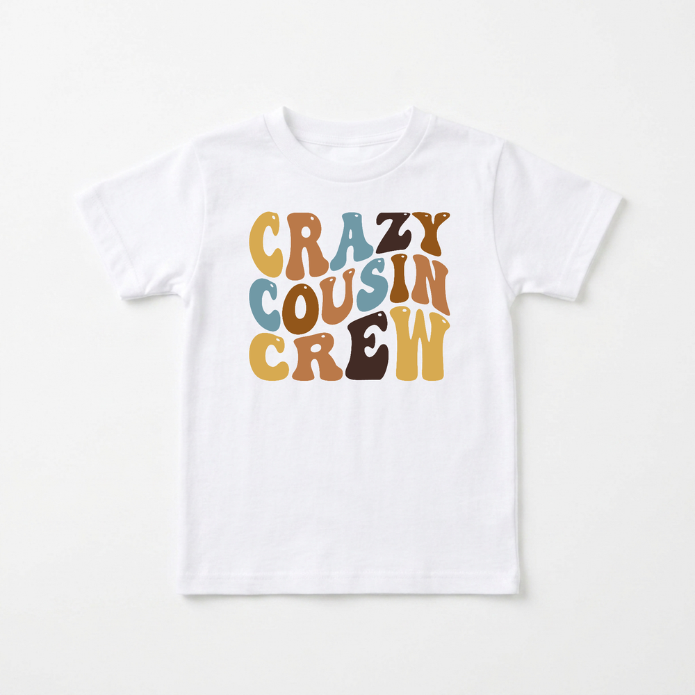 Crazy Cousin Crew Youth Tee in White — Okum Tees