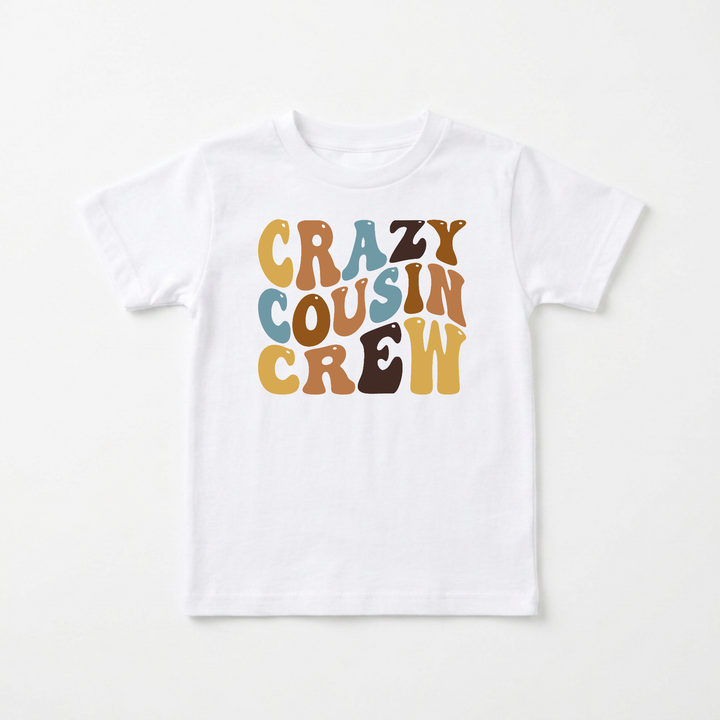 Crazy Cousin Crew Youth Tee in White — Okum Tees