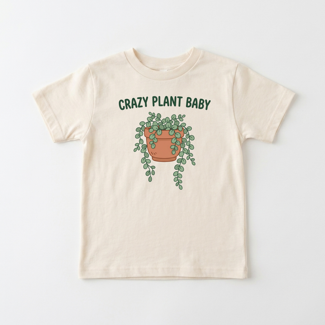 Crazy Plant Baby Youth Tee in Natural — Okum Tees