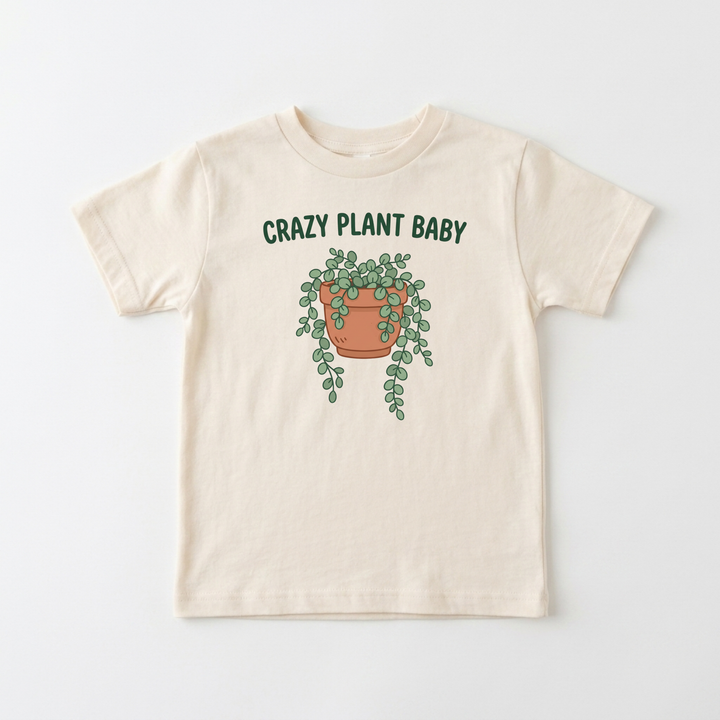 Crazy Plant Baby Youth Tee in Natural — Okum Tees