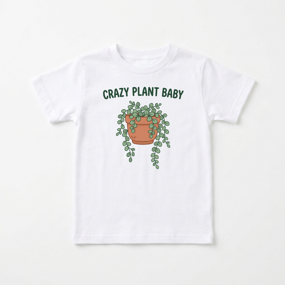 Crazy Plant Baby Youth Tee in White — Okum Tees