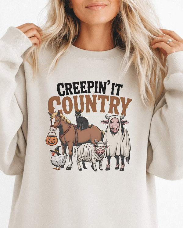 Creepin' It Country Halloween Sweatshirt