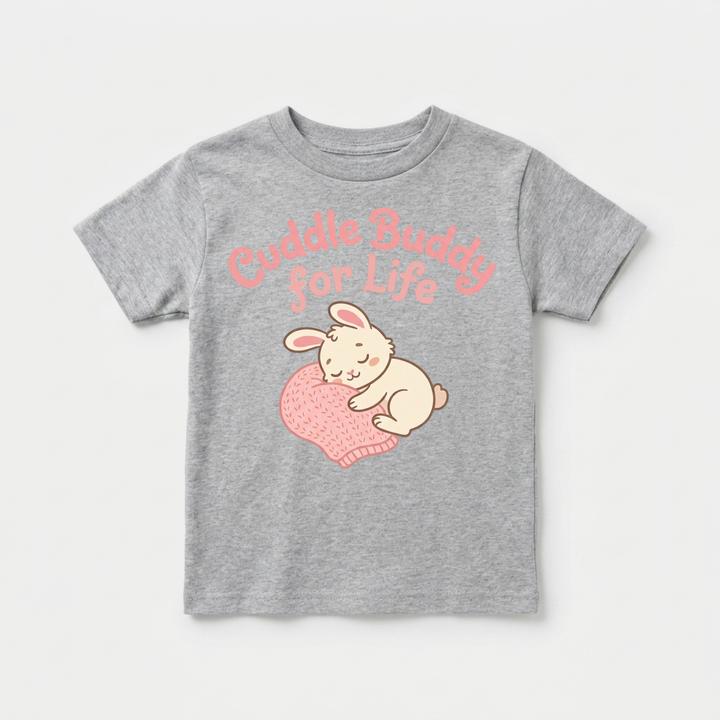 Cuddle Buddy for Life Toddler Tee in Grey — Okum Tees