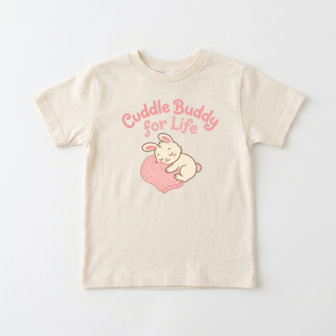 Cuddle Buddy for Life Toddler Tee in Natural — Okum Tees