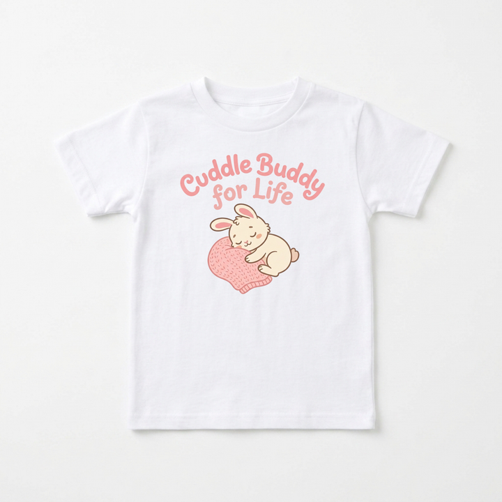 Cuddle Buddy for Life Toddler Tee in White — Okum Tees