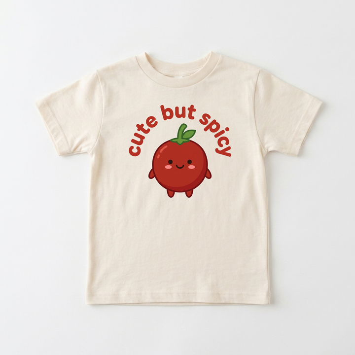 Cute But Spicy Tomato Toddler Tee in Natural — Okum Tees