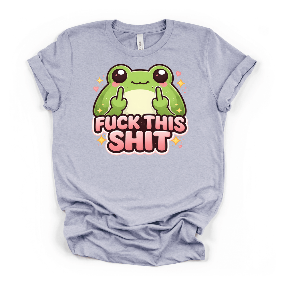 Cute Frog Middle Finger Womens Sarcastic Tee - Okum Tees