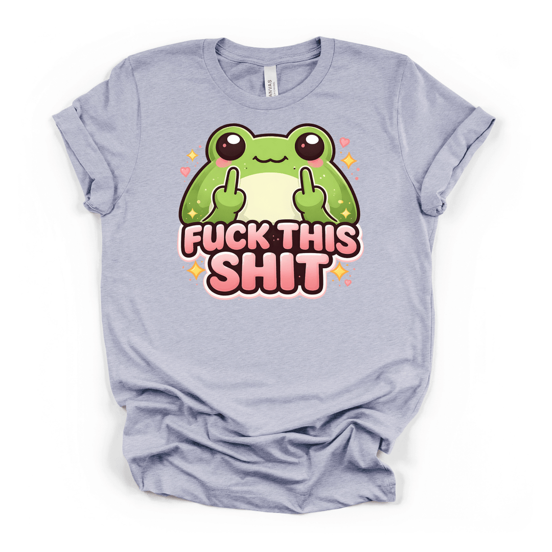 Cute Frog Middle Finger Womens Sarcastic Tee - Okum Tees