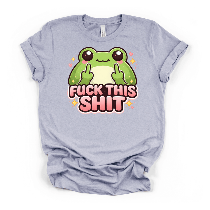 Cute Frog Middle Finger Womens Sarcastic Tee - Okum Tees