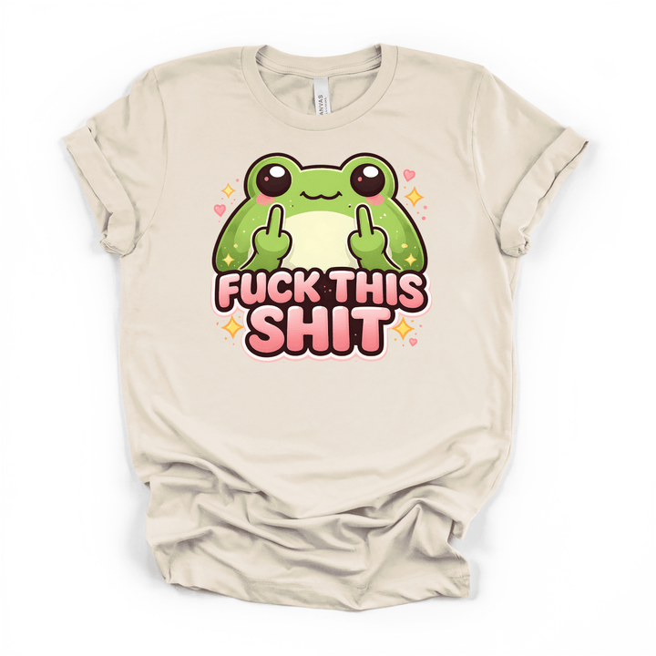 Cute Frog Middle Finger Womens Sarcastic Tee - Okum Tees