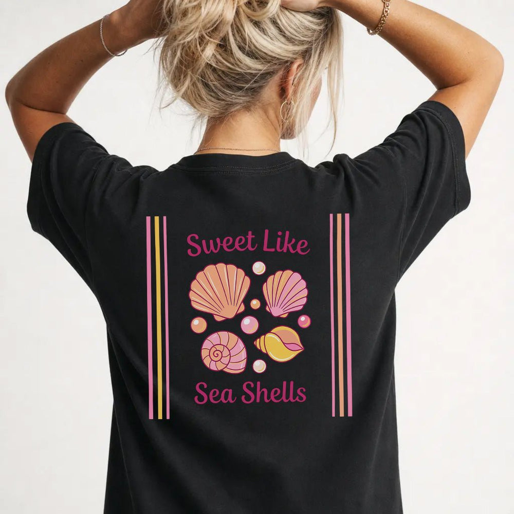Cute Seashell Beach Women's Graphic Tee - Okum Tees