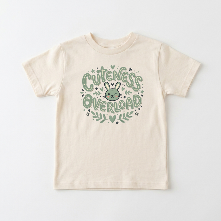 Cuteness Overload Bunny Toddler Tee in Natural — Okum Tees