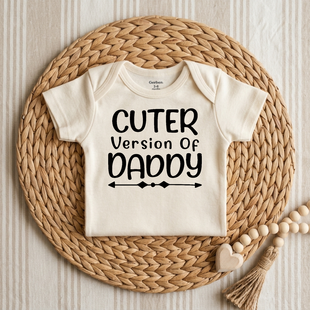 Cuter Version of Daddy Baby Onesie® in Natural — Okum Tees