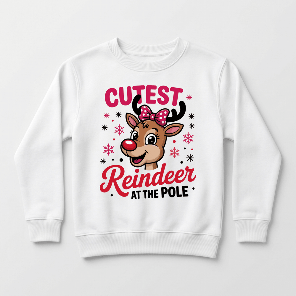 Cutest Reindeer at the Pole Toddler Sweatshirt | Cute Toddler Gift - Okum Tees