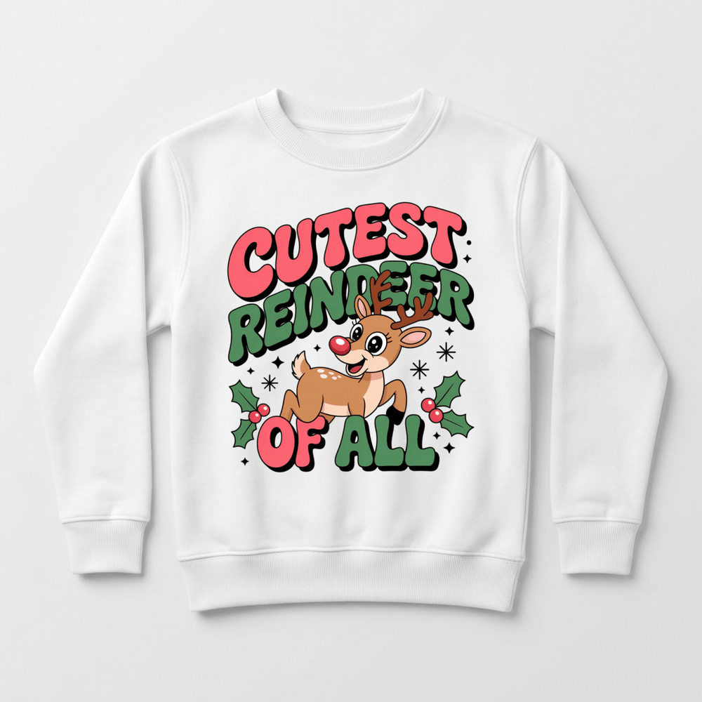 Cutest Reindeer of All Toddler Sweatshirt | Cute Toddler Gift - Okum Tees
