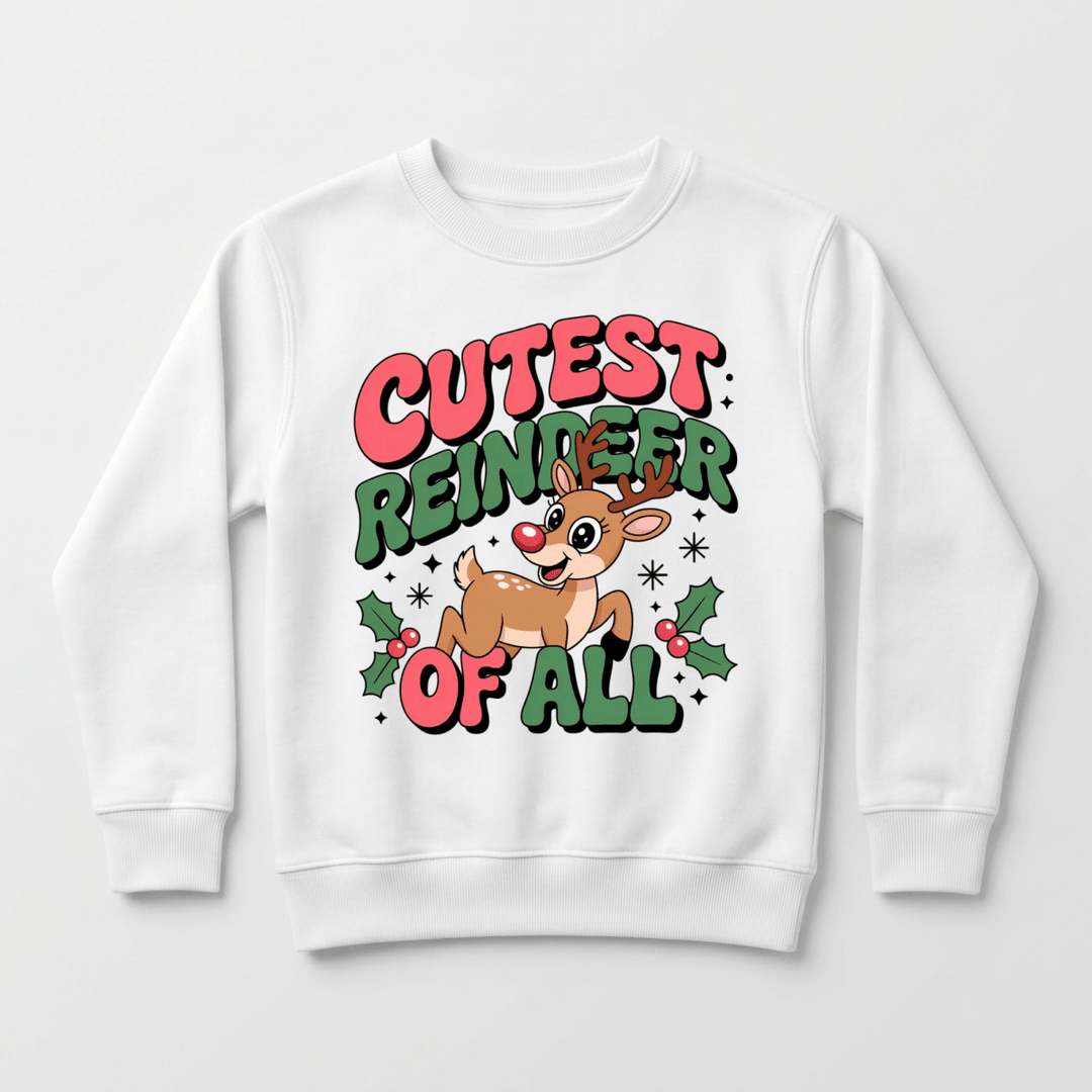Cutest Reindeer of All Toddler Sweatshirt | Cute Toddler Gift - Okum Tees