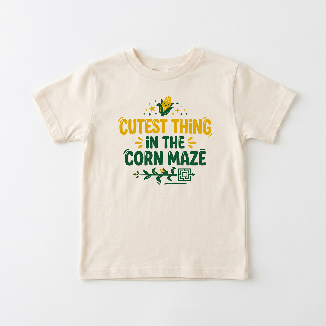 Cutest Thing in the Corn Maze Toddler Tee in Natural — Okum Tees