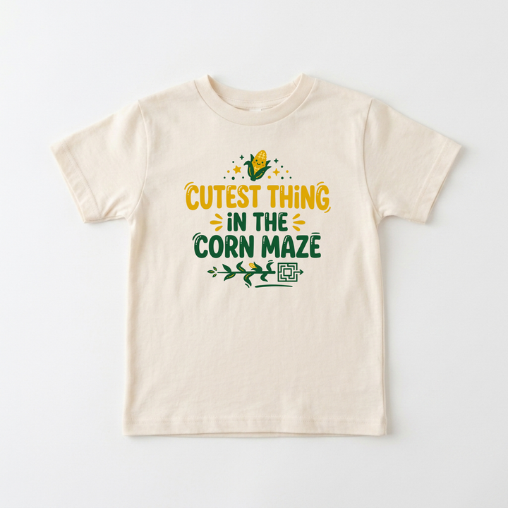 Cutest Thing in the Corn Maze Toddler Tee in Natural — Okum Tees