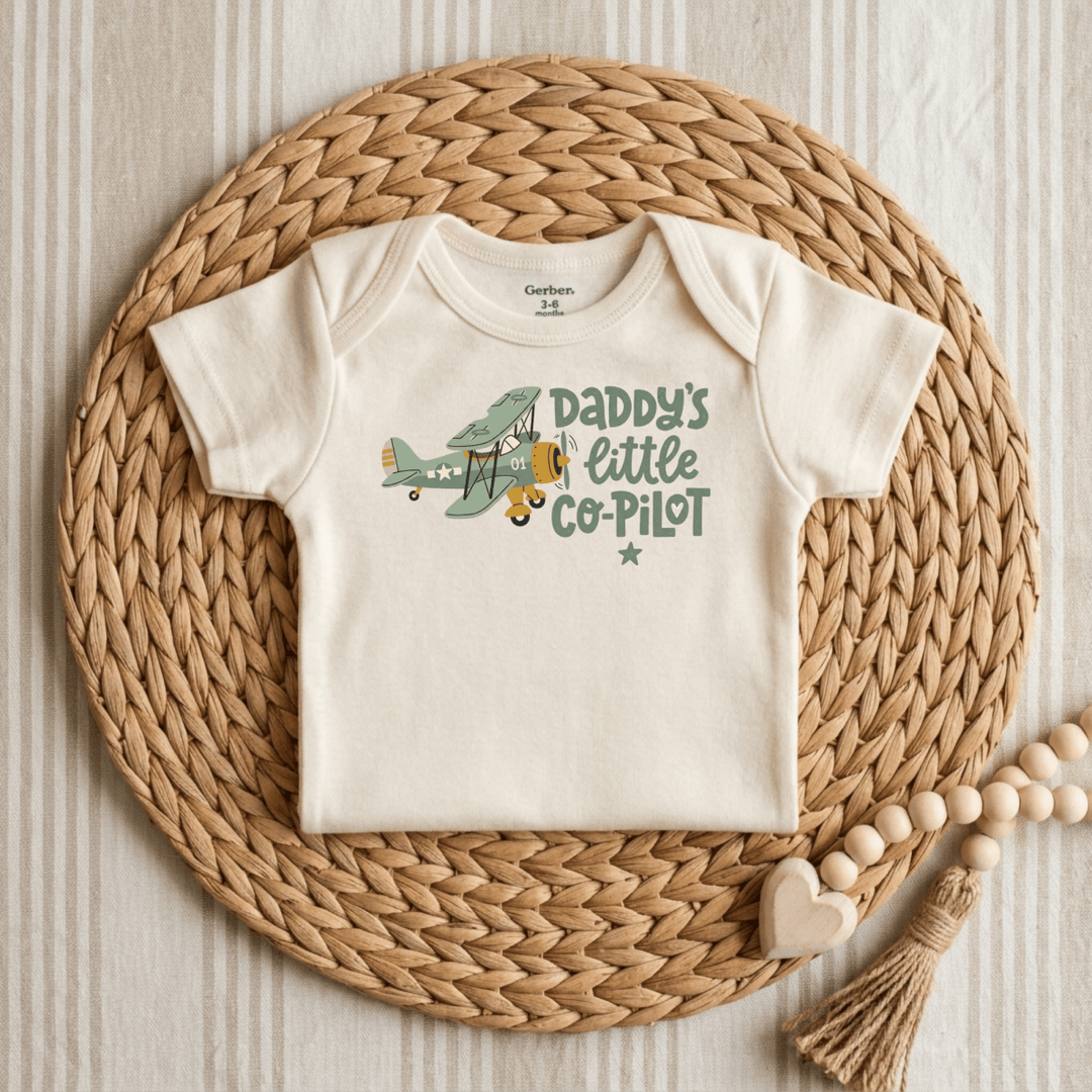 Daddy's Little Co-Pilot Baby Onesie® | Cute Baby Gift - Okum Tees