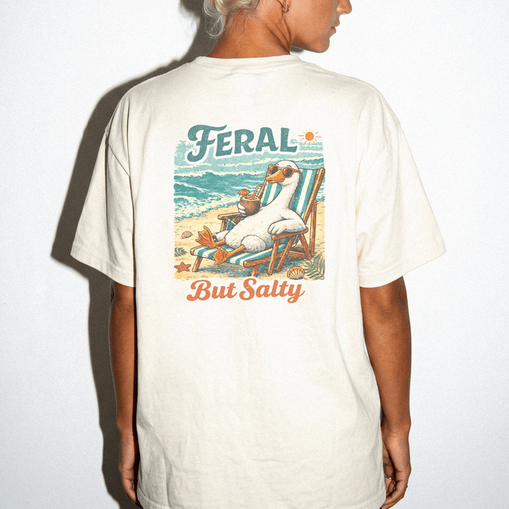 Feral But Salty Beach Duck Shirt - Okum Tees