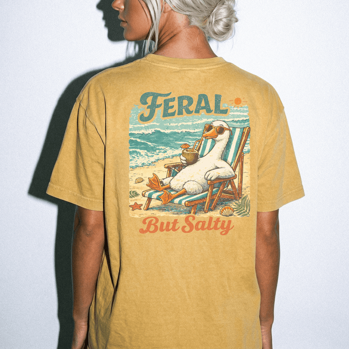 Feral But Salty Beach Duck Shirt - Okum Tees