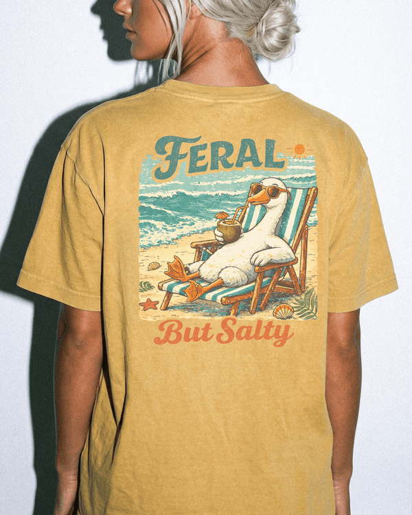 Feral But Salty Beach Duck Shirt