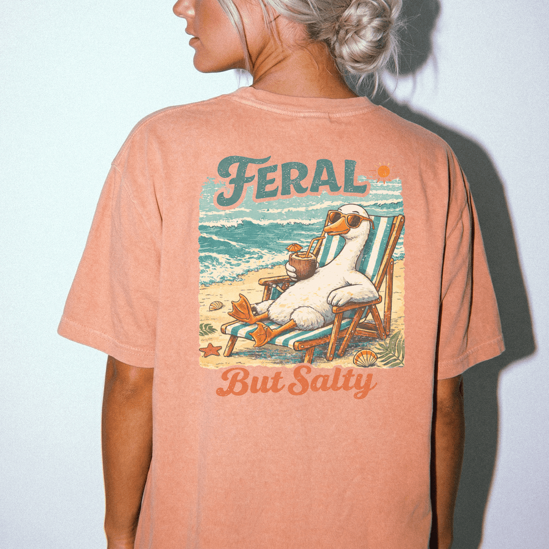 Feral But Salty Beach Duck Shirt - Okum Tees