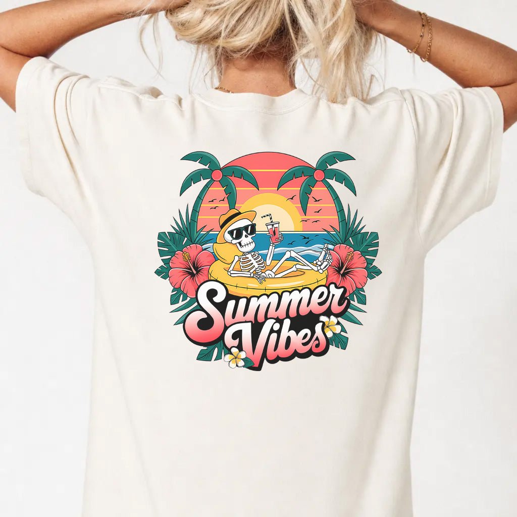 Funny Skeleton Vacation Graphic Tee - Okum Tees