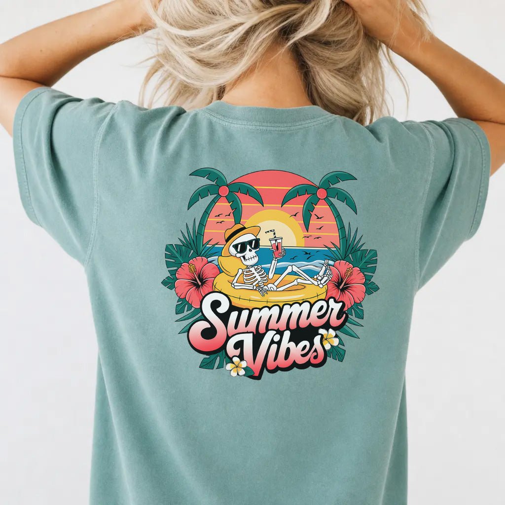 Funny Skeleton Vacation Graphic Tee - Okum Tees