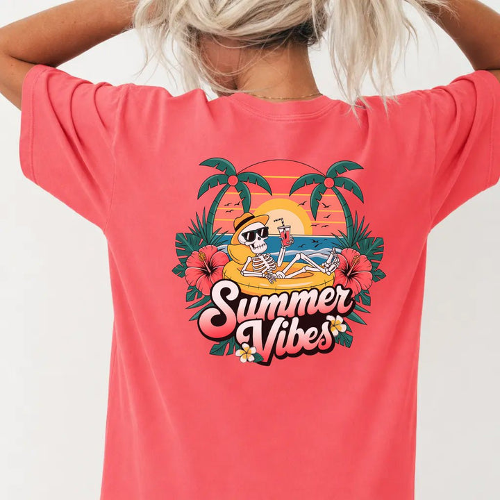 Funny Skeleton Vacation Graphic Tee - Okum Tees